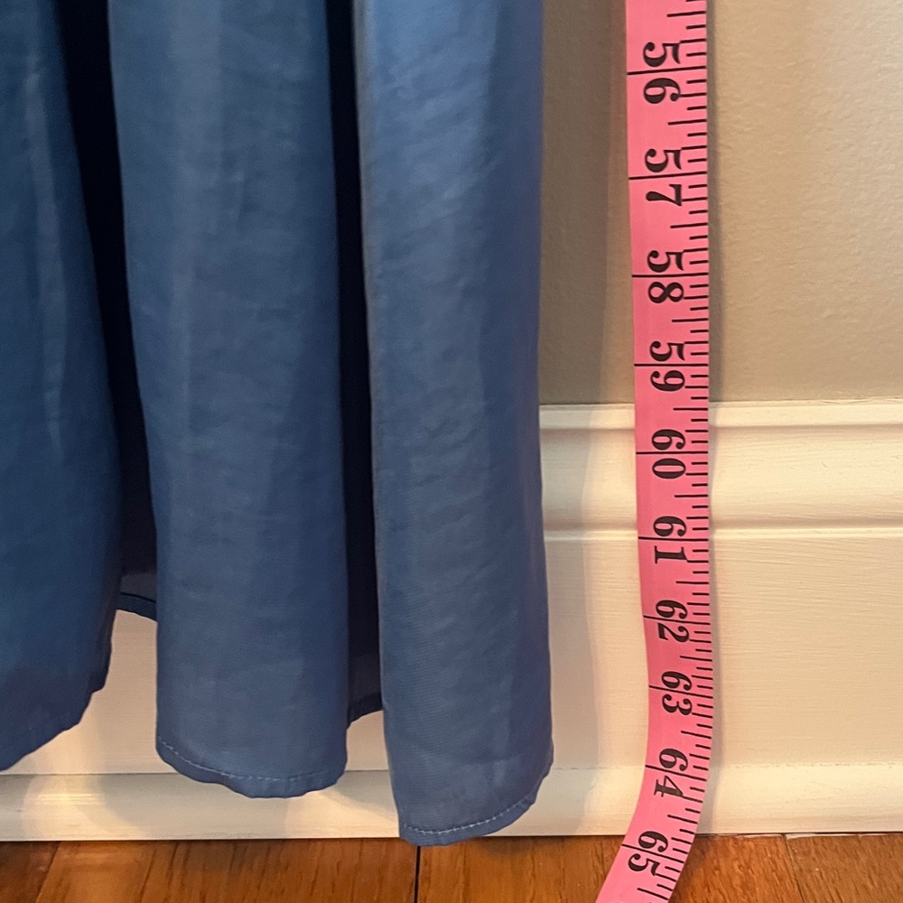 New! Ann Taylor LOFT Tasseled Halter Maxi Dress Blue Size Large NWT - Picture 10 of 16